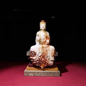 A Exquisite Hotan Jade Buddha Statue Ornament
