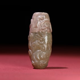 A Exquisite Hotan Jade Auspicious Beast Pattern Ornament