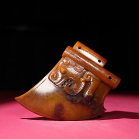 A Exquisite Hotan Jade Tiger Pattern Weapon
