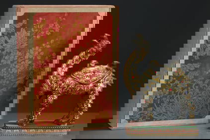 A Rare Gold and Silver-Inlaid Bronze Inlaid Gems Bronze Camel