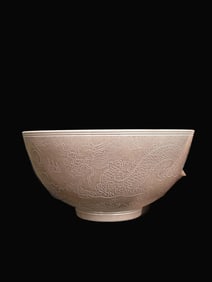 A Exquisite Brown Glazed Dragon Pattern Bowl