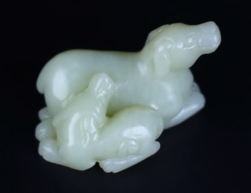 A Exquisite Hotan Jade Dog Ornament