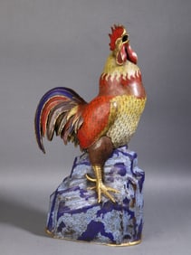 A Exquisite Cloisonne Fowl Shaped Ornament