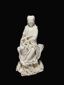 A Exquisite BDehua Kiln Statue of Avalokitesvara Ornament