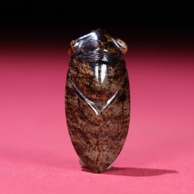 A Exquisite Hotan Jade Cicada Pendant