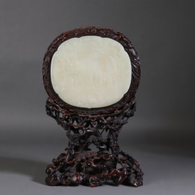 A Exquisite Hotan Jade Figures Pattern Ornament