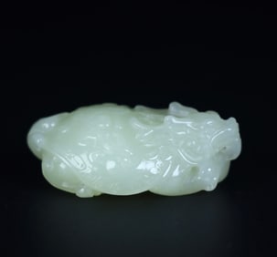 A Exquisite Hotan Jade Dragon Turtle
