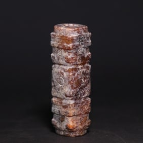 An Archaic Gaogu Jade Cong-shaped Tube