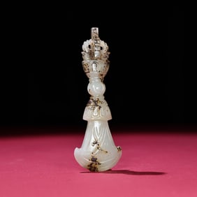 A Exquisite Hotan Jade Dharma Instrument