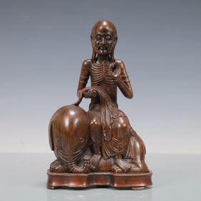 A Exquisite Eaglewood Statue of Arhat Ornament