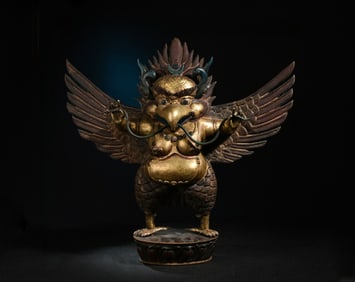 An Exquisite Gilt Bronze Statue of Vajra Ornament