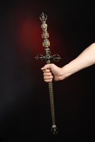 An Exquisite Bronze Inlaid Gold and Silver Ornament