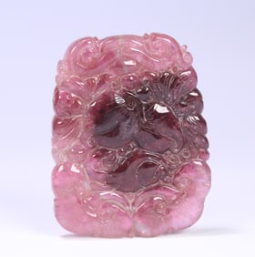 An Exquisite Tourmaline Bats and Peach Pattern Brand