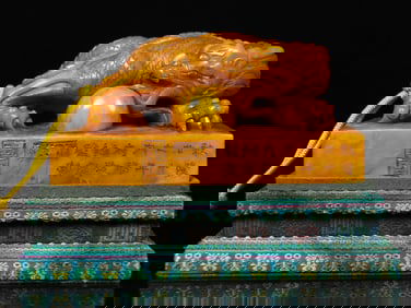 An Exquisite Shoushan Stone Dragon Pattern Seal Ornament