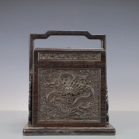 A Exquisite Zitanwood Dragon Pattern Box