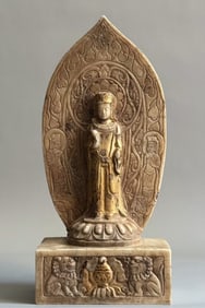 An Exquisite Marble Statue of Bodhisattva