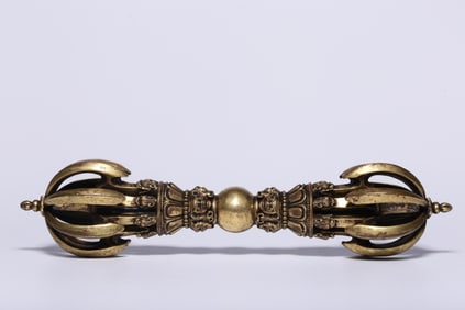 An Exquisite Gilt Bronze Vajry Pestle