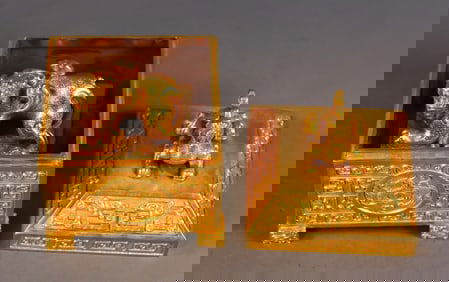 An Exquisite Gilt Bronze Dragon Pattern Auspicious Beast Seal