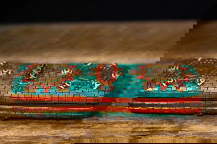 An Exquisite Wooden Inlaid Gems Sutra