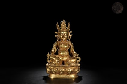 An Exquisite Gilt Bronze Statue of Mammon