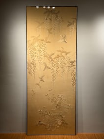 An Exquisite Kesi Flower and Bird Pattern Ornament