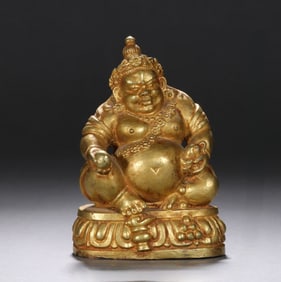 An Exquisite Gilt Bronze Statue of Mammon