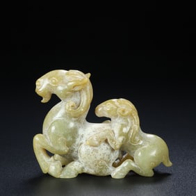 An Exquisite White Jade Sheep Ornament