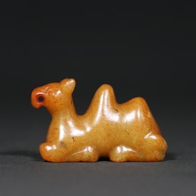 An Exquisite White Jade Camel Pendant
