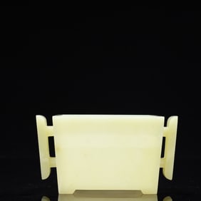 An Exquisite White Jade Double-Ears Censer