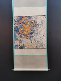 A Chinese Vertical Scroll Ink Painting of Crane on Paper