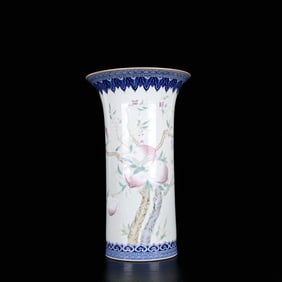 A Rare Enamel Peach Pattern Vase