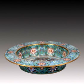 A Exquisite Cloisonne Lotus Pattern Dragon Pattern Box