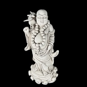 A Huge Blance-De-Chine Statue of Maitreya Buddha