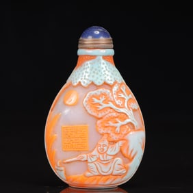 An Exquisite Glass Figure Pattern Snuff Bottle