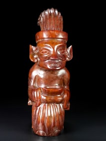 An Exquisite Archaic Jade Figure Ornament