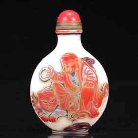 An Exquisite Glass Figure Pattern Snuff Bottle