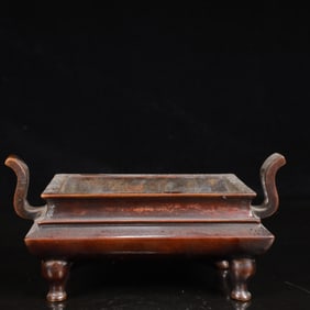 A Rare Bronze Double-Ears Censer