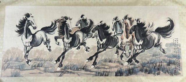 An Fabulous Chinese Ink Horse By Paper