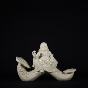 An Exquisite Blance-De-Chine Statue of Maitreya Buddha