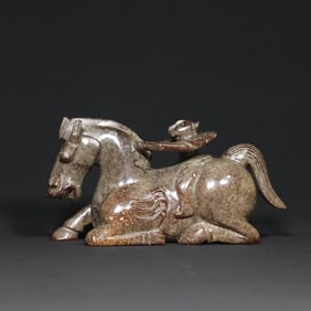 An Exquisite White Jade Horse Ornament