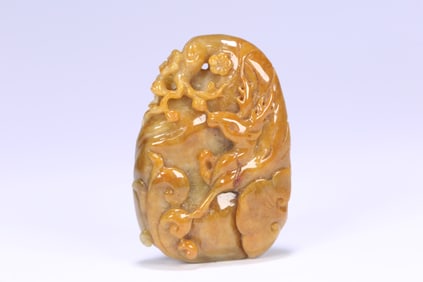 An Exquisite Jadeite Sika Deer Pattern Brand