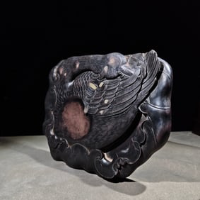 An Exquisite with poem Inkstone