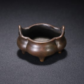 An Exquisite Bronze Double-Ears and Tripod Censer