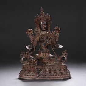 An Exquisite Bronze Statue of Tara