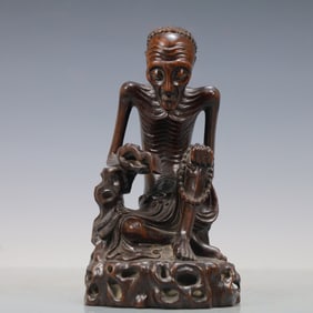 A Exquisite Eaglewood Statue of Arhat Ornament