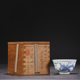 An Exquisite Doucai Dragon Pattern Cup