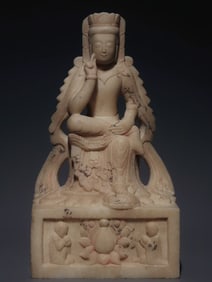 An Exquisite Marble Figure Ornament