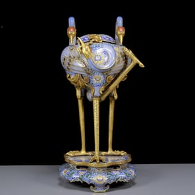 A Huge Cloisonne Crane-Shaped Vase