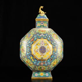A Huge Cloisonne Eight Treasures Dragon Pattern Vase