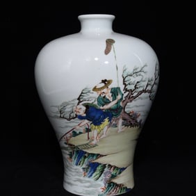 A Precious Famille-Rose Character and Story Pattern Vase